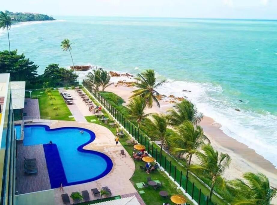 Apartamento Tabatinga Flat - Pe Na Areia! Beira Mar! Conde  Exterior foto